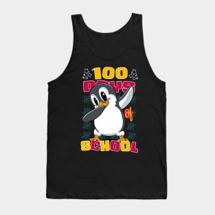 100 Days of school featuring a Dabbing Penguin #4 Tank Top